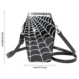 Women’s Gothic Coffin-Shaped Shoulder Bag – PU Leather Crossbody Hobo Purse with Adjustable Strap for Halloween & Cosplay