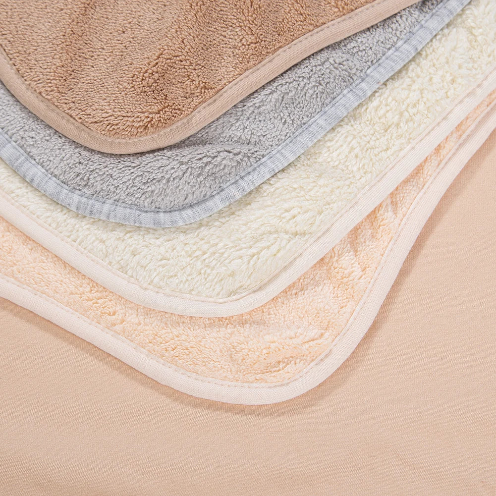 Solid Terry Towel Baby Bibs – Soft Cotton Adjustable Feeding & Burp Bandanas | Korean Style Pocket Bibs for Boys & Girls