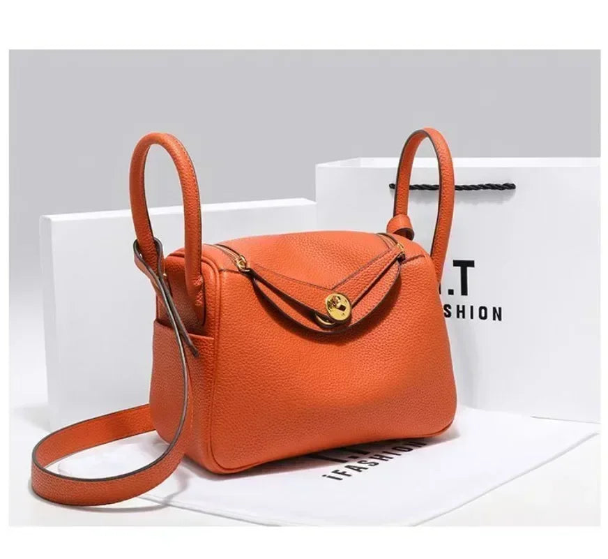 Genuine Leather Lady “Lindi” Large Shoulder Bag – Luxe Women’s Side Handbag