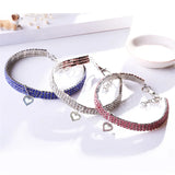 Bling Rhinestone Dog Collar with Leash – Crystal Sparkling Accessory for Small & Medium Dogs (S/M/L, Pink)