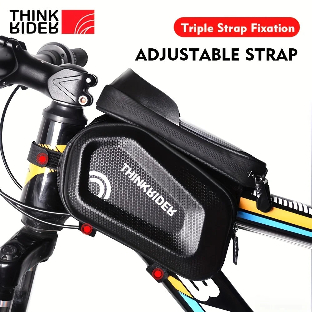 Waterproof Top-Tube Bike Frame Bag with 7″ Phone Pouch – Cycling Accessory for MTB & Commuter