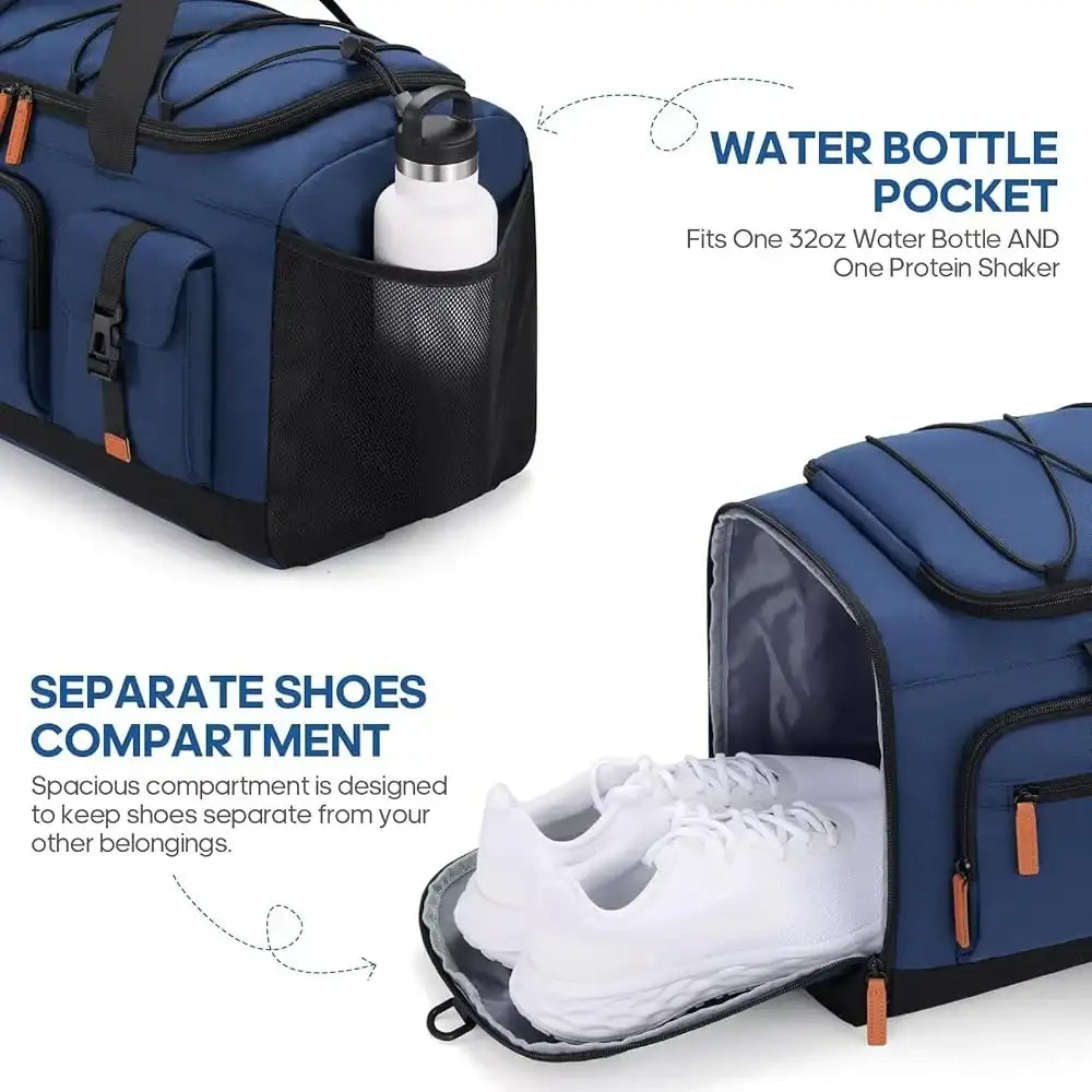Versatile 3-in-1 Gym Duffel Bag with Shoe & Laptop Compartment – Anti-Theft Carry-On Travel Backpack