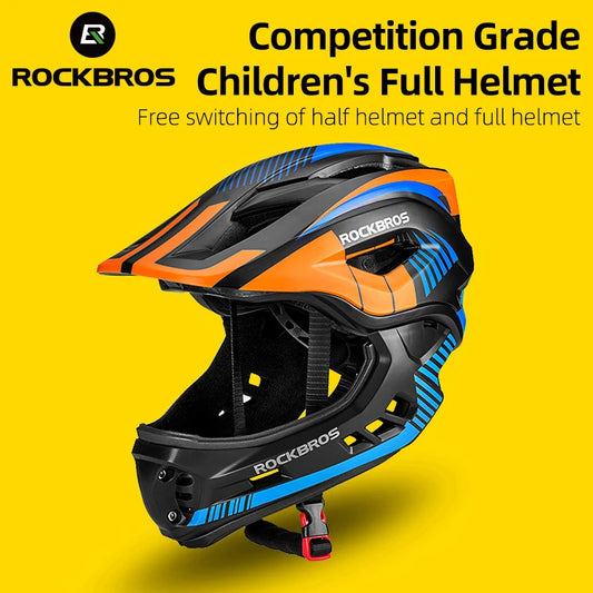 ROCKBROS Kids Bicycle Helmet – Impact Resistant Cycling Helmet for Children & Teenagers, MTB & Scooter Safety Protection