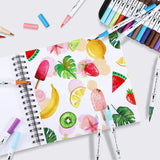 Ohuhu Spiral Bound Marker Pad – Art Sketchbook for Alcohol Markers & Watercolor, Thick Drawing Paper Notebook (Gift for School & Artists)