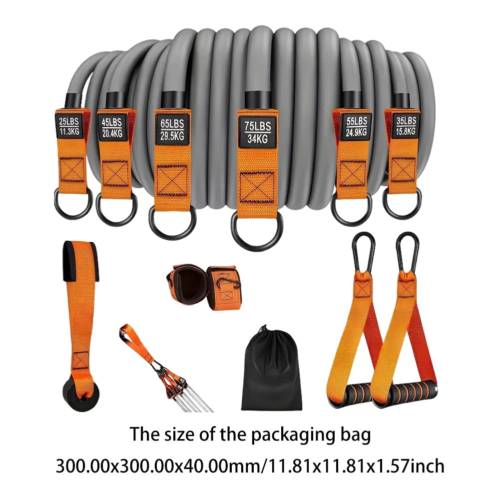 Heavy-Duty Resistance Bands Set with Handles – Multi-Function Workout Bands for Home Gym