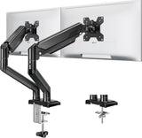 Dual Monitor Stand with Adjustable Arms – Fits 13″–32″ Computer Screens (4.4–19.8 lbs) Height Adjustable Desk Mount