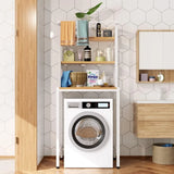 3‑Tier Wooden Over‑the‑Washer & Dryer Storage Shelf – Space-Saving Laundry Room Organiser