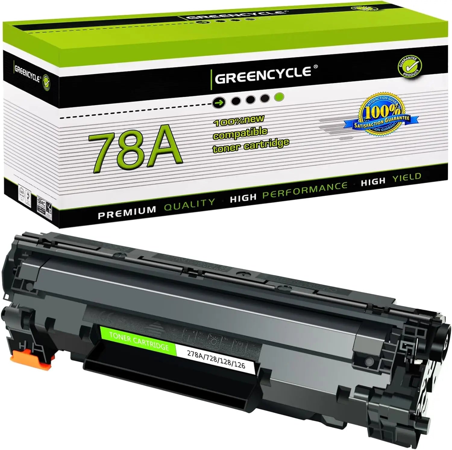 Greencycle 78A (CE278A) Black Toner Cartridge – Compatible with HP LaserJet Pro M1536dnf, P1560, P1606dn & MFP Series