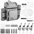 Insulated Picnic Backpack for Four — Beach & Outdoor Meal Carrier with Cooler Compartment