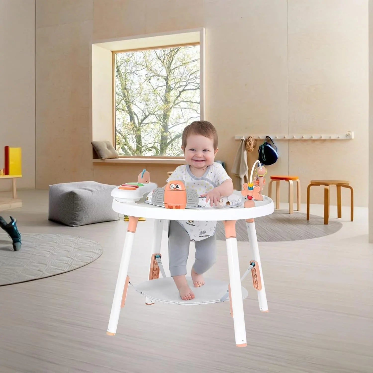 3-in-1 Baby Activity Center – Detachable Toys, 360° Rotating Seat & Developmental Entertainment Station for Toddlers