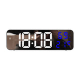 LED Digital Wall Clock – Large Screen Electronic Wall-Mounted Clock with Time, Temperature & Humidity Display