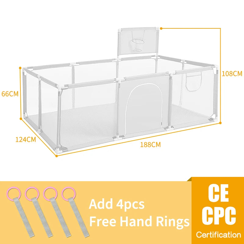 Pangdube Baby Playpen – Safe Activity Fence Playground for Children, Indoor/Outdoor Baby Games Park for 6 Months to 6 Years