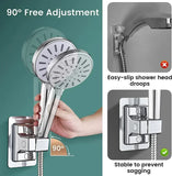 Adjustable ABS Shower Head Holder – Self-Adhesive Wall Mount Bracket for Handheld