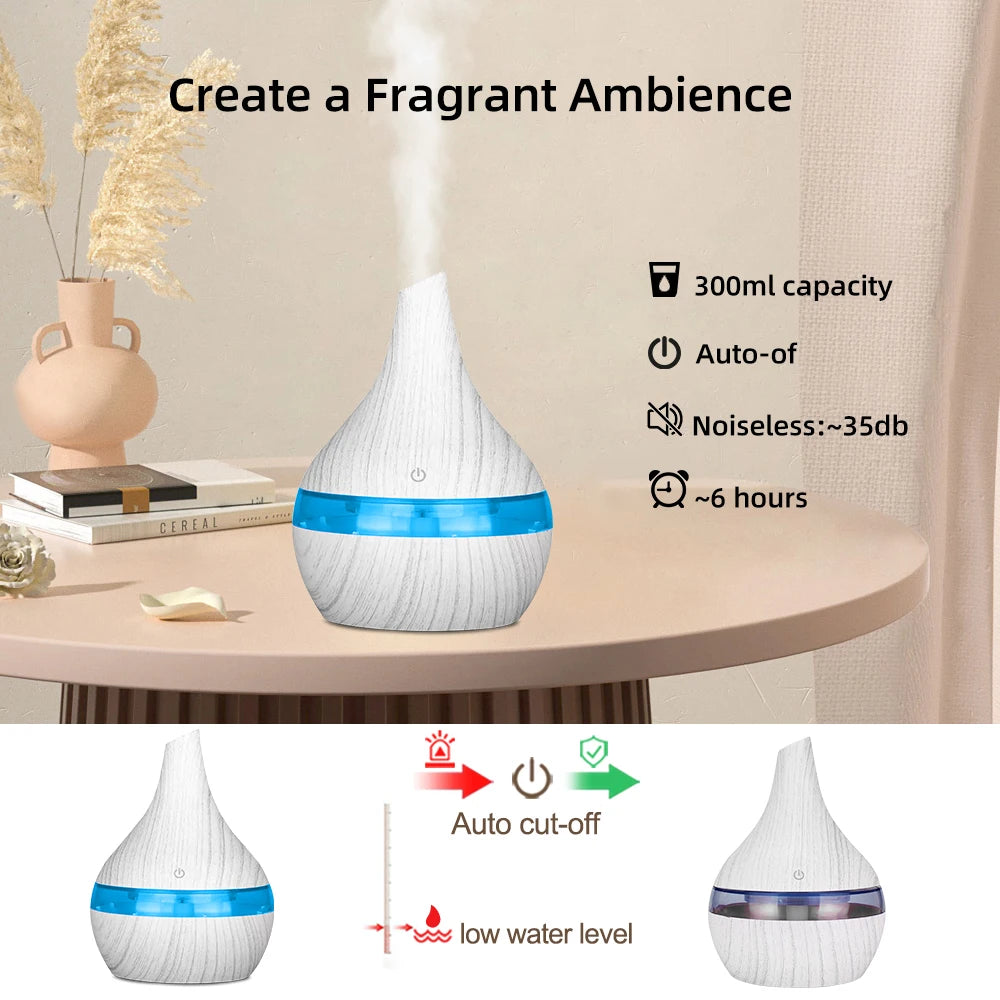 Compact USB Air Humidifier – 10–14oz Essential Oil Diffuser for Aromatherapy & Home Moisture Control 🌿💧