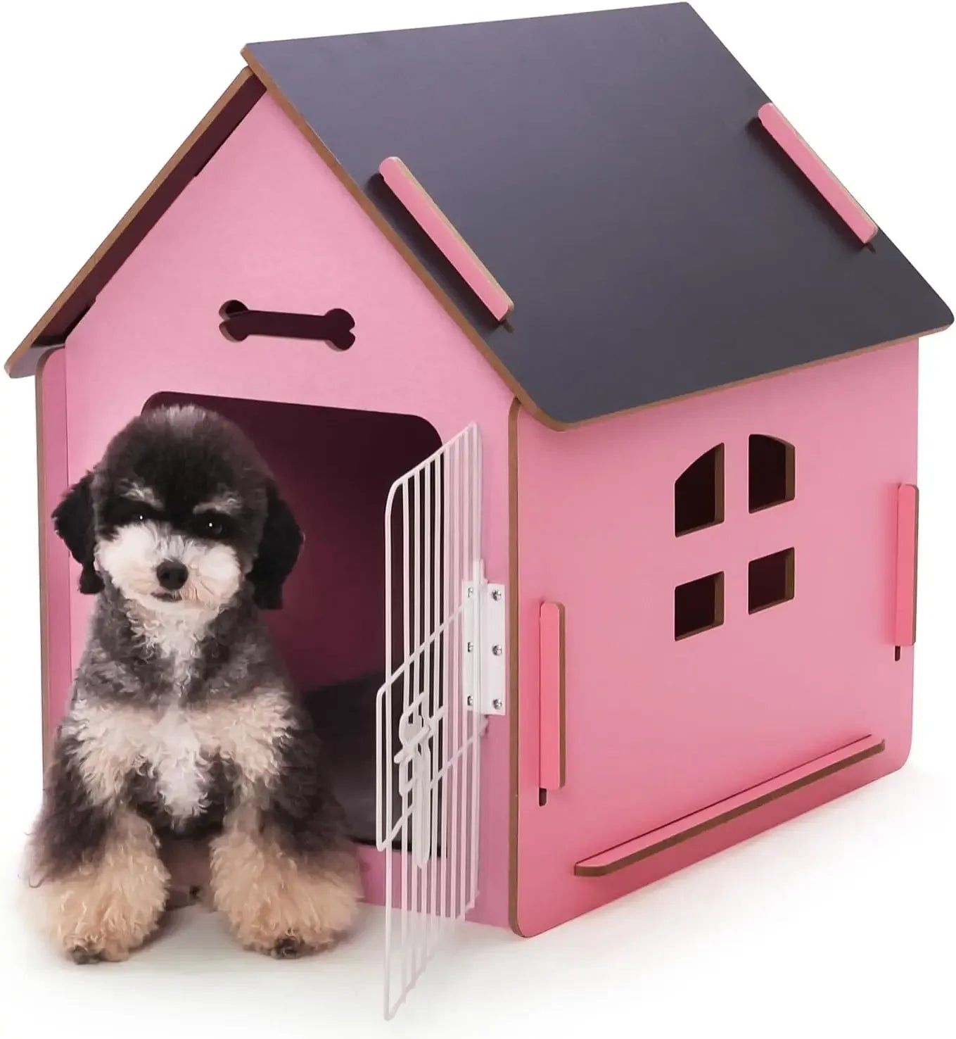 Indoor Wooden Pet House – Cozy Bed for Small Dogs & Cats