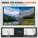 Vevor Portable Projection Screen Kit – 16:9 HD/4K, Tripod Stand for 100″, 120″ or 150″ Viewing
