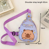 Capybara Doll Crossbody Bag – Adorable Kawaii Chest Pouch for Kids