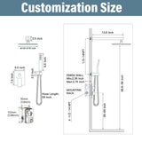 Chrome Shower Faucet Set – 2/3-Way Rainfall System with Brass Mixer & Diverter (8–16" Head, Wall-Mounted, Embedded Box Control)