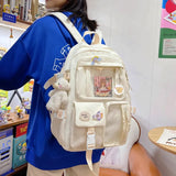 Cute Kawaii Large-Capacity Nylon Student Rucksack – Japanese Style Backpack for Teen Girls