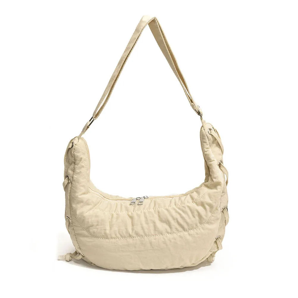 Women’s Stylish Dumpling Bag – Large-Capacity Crescent Shoulder Crossbody with Adjustable Strap for Travel & Daily Use