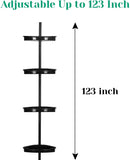 4-Layer Telescopic Corner Storage Rack – Adjustable Height Bathroom Shower Organizer