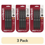 3-Pack Retractable 0.7 mm Black Gel Pens – Smooth, Fade-Resistant Writing for School & Office