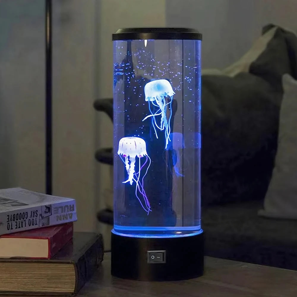 Kantutoe LED Jellyfish Lava Lamp — 7-Color Ocean Mood Light for Bedroom / Desk Decoration