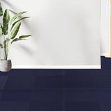 Dark Blue 24x24 Commercial Carpet Tiles – 15PCS Peel & Stick Floor Squares for Home & Office Use