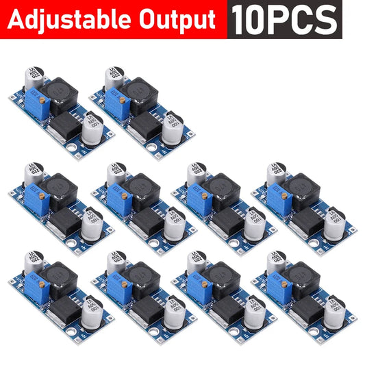 LM2596 DC-DC Step-Down Power Supply Module – Adjustable Voltage Regulator 3A Output for Arduino, 24V/12V/5V/3V Electronics Projects (1–10PCS)