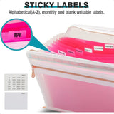 13-Pocket Expanding File Folder Organizer with Front Clear Pouch & Zipper Closure – Letter/A4 Document Organizer