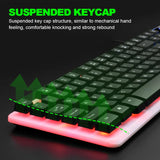 Limeide GTX350 Glow Keyboard and Mouse Kit – Upgraded USB Wired 104-Key Keyboard with Cap Cover & Optical Mouse for Home & Office