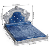 BingoPaw Luxury Pet Bed – Dutch Velvet Sofa with Headboard for Medium & Large Dogs