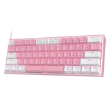 Redragon K617 Fizz 60% RGB Gaming Keyboard – 61 Keys Compact Hot-Swap Mechanical Keyboard with Red Switches