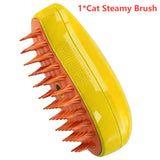 3-in-1 Cat Steamy Brush & Dog Grooming Comb – Self-Cleaning Steam Brush for Massage, Hair Removal & Pet Grooming