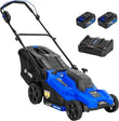 40V 17″ Brushless Cordless Lawn Mower – 2-in-1 Electric Push Lawnmower with 6-Position Height Adjustment & Dual 4.0 Ah Batteries