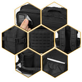 25L Tactical Backpack – Outdoor MOLLE Hiking & Fitness Backpack with Dual Cup Holders for Men & Women