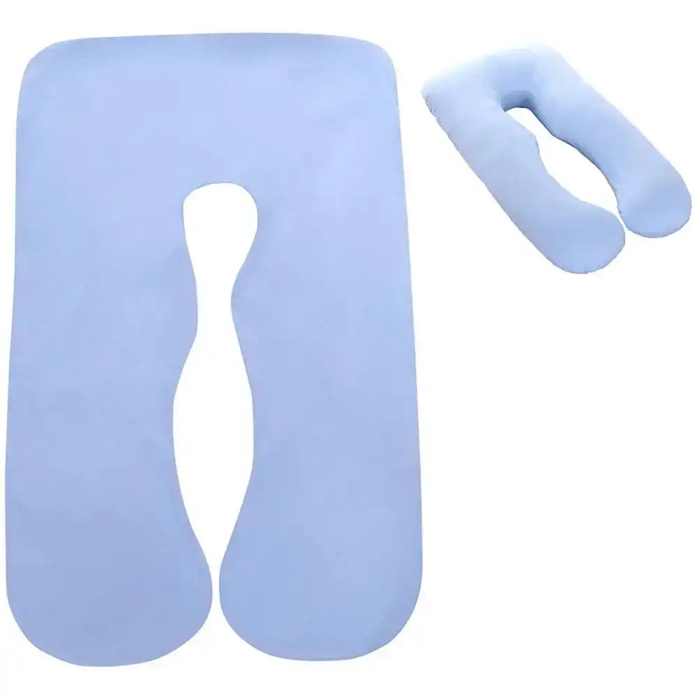 U-Shaped Maternity Cushion Cover 80 × 160 cm – Multi-Functional Cotton Pillowcase for Side Sleepers