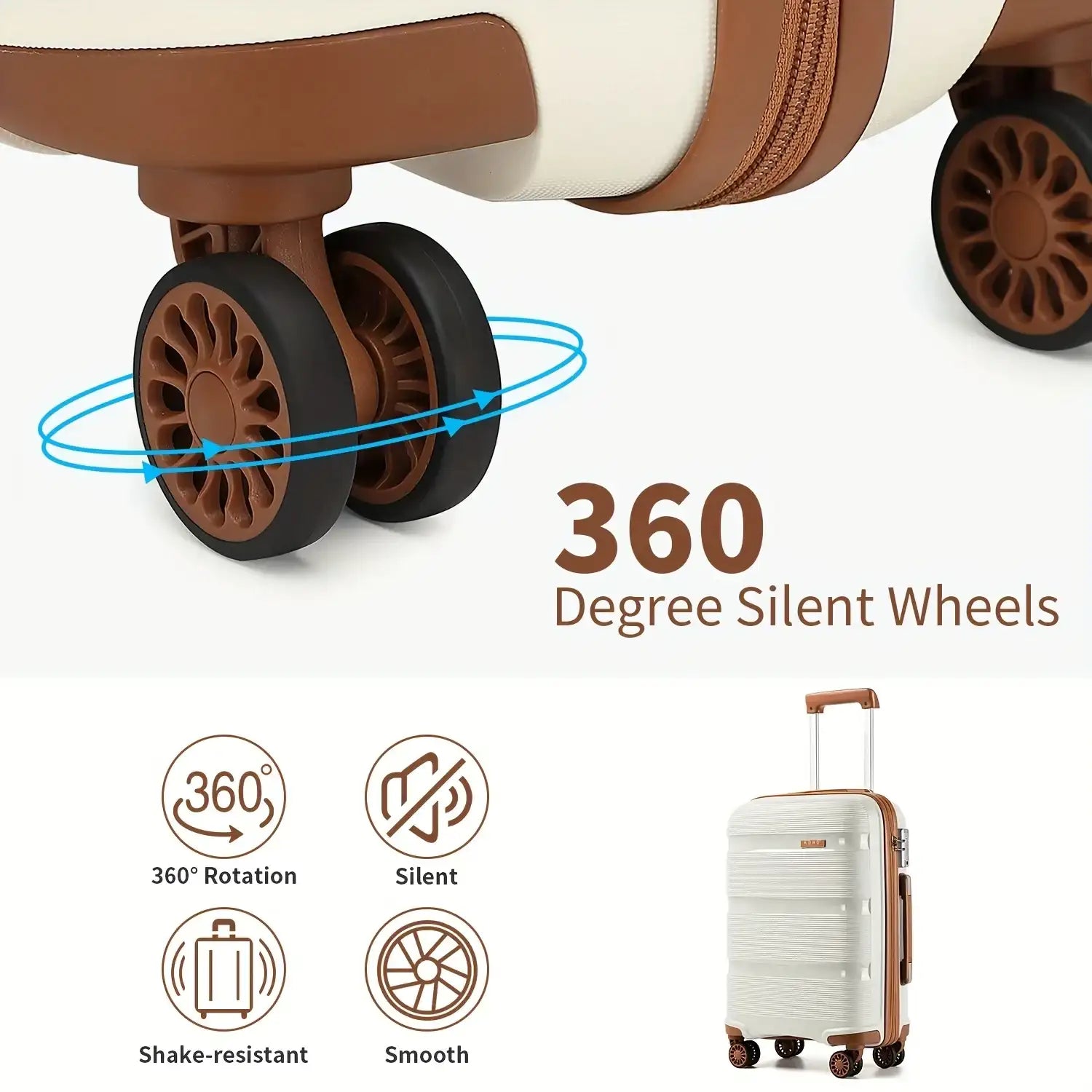 LOOP 20″ Carry On Luggage — Hard-Shell Suitcase Set (20″ Cabin + Toiletry Bag)