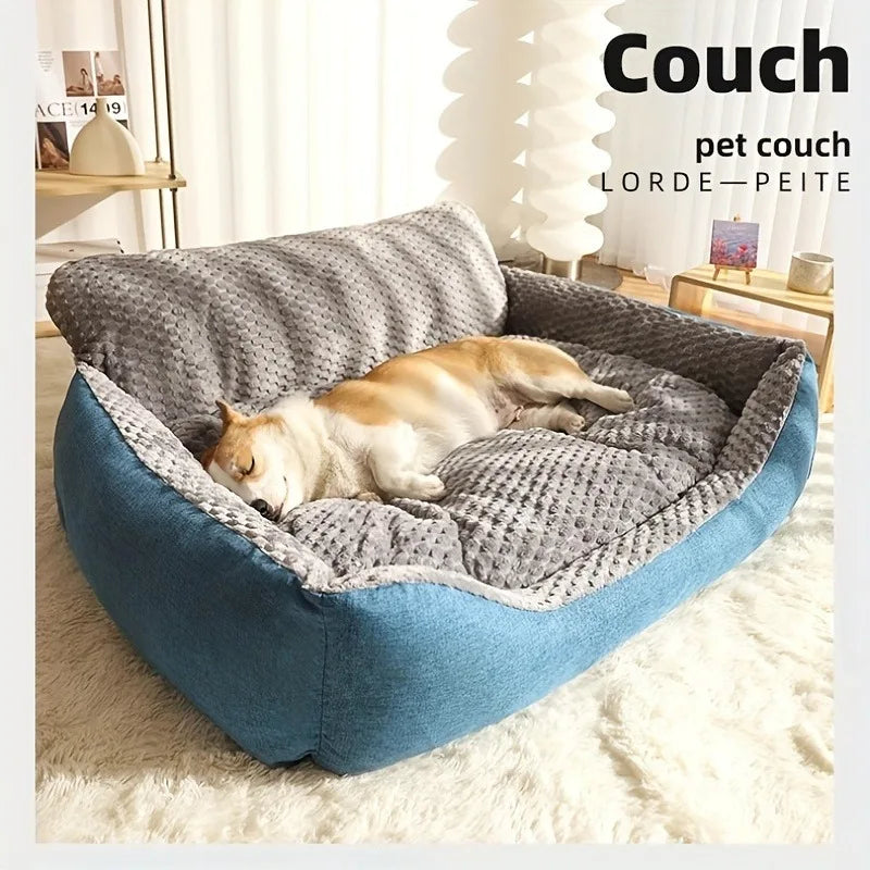 Humanized XXL Dog Sofa Bed – 47" Double-Filled Cooling Pet Bed with Washable Cover & Non-Slip Bottom