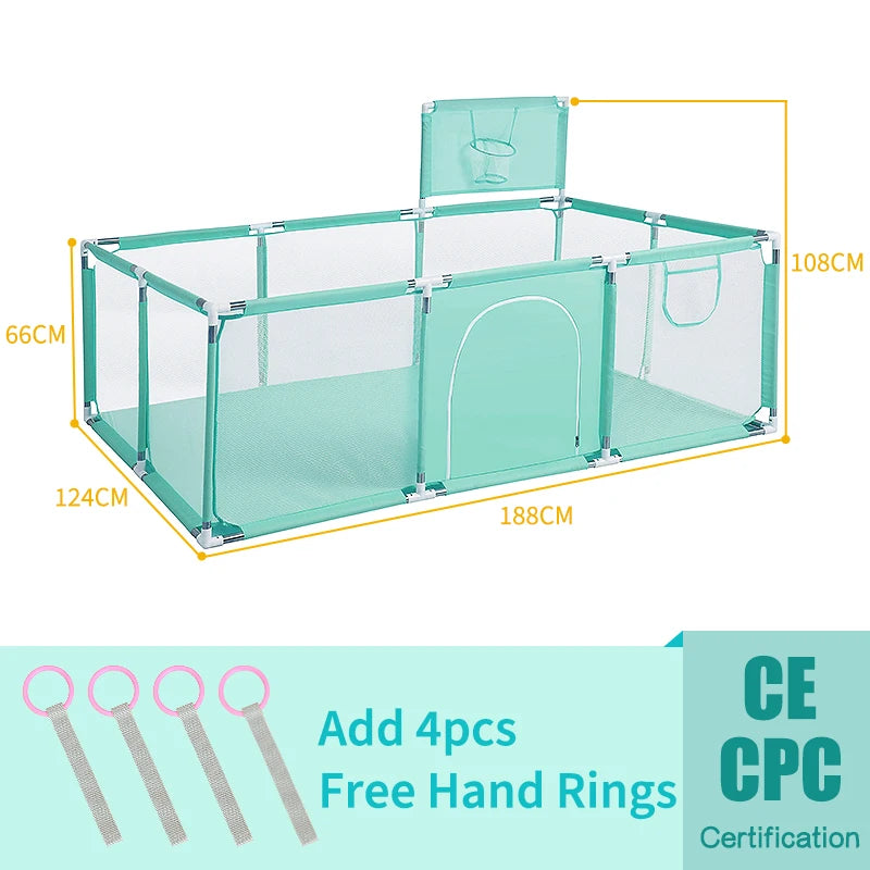 Pangdube Baby Playpen – Safe Activity Fence Playground for Children, Indoor/Outdoor Baby Games Park for 6 Months to 6 Years