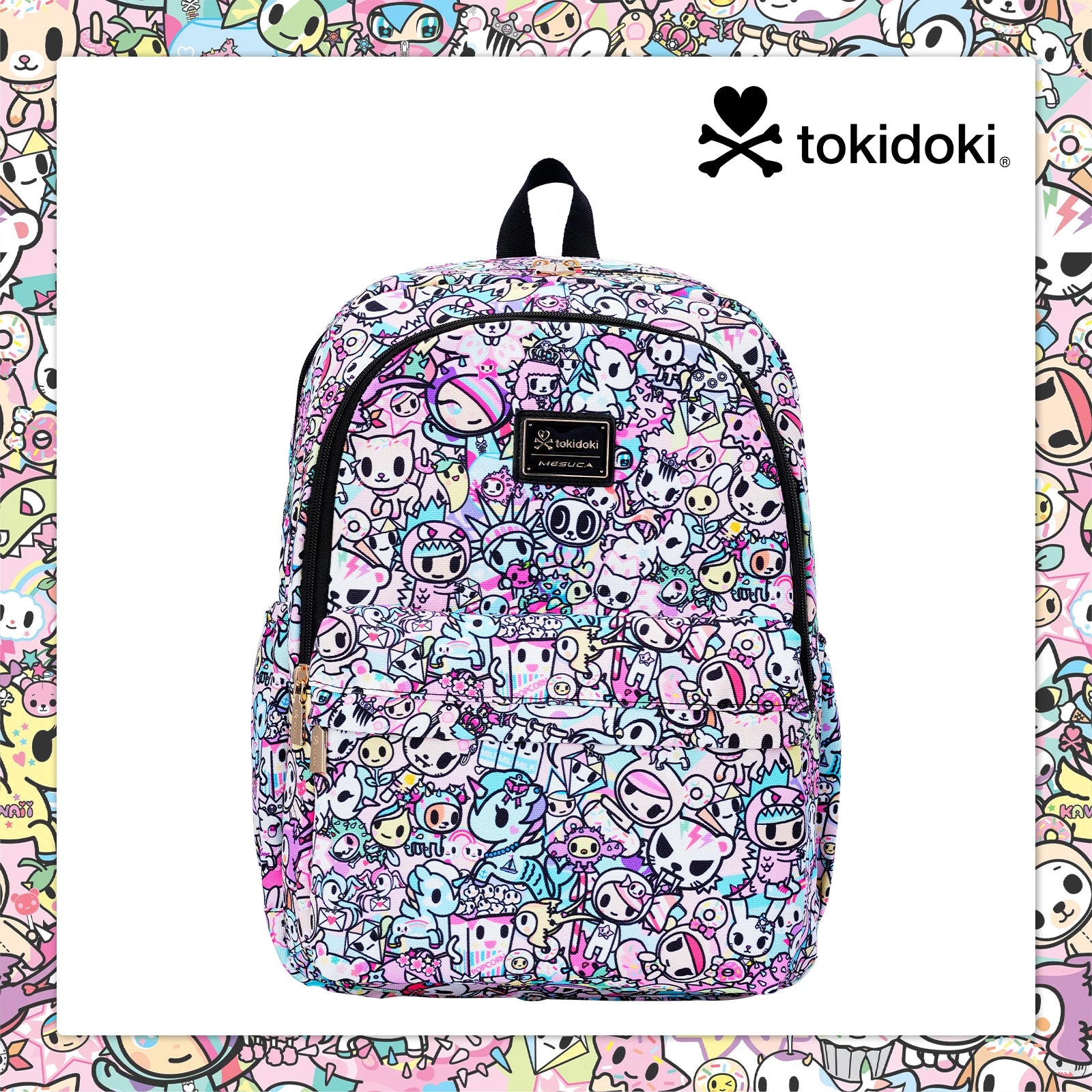 Tokidoki Unicorno Canvas Backpack – Large Capacity Cartoon Laptop Backpack for School, Travel & Office Use