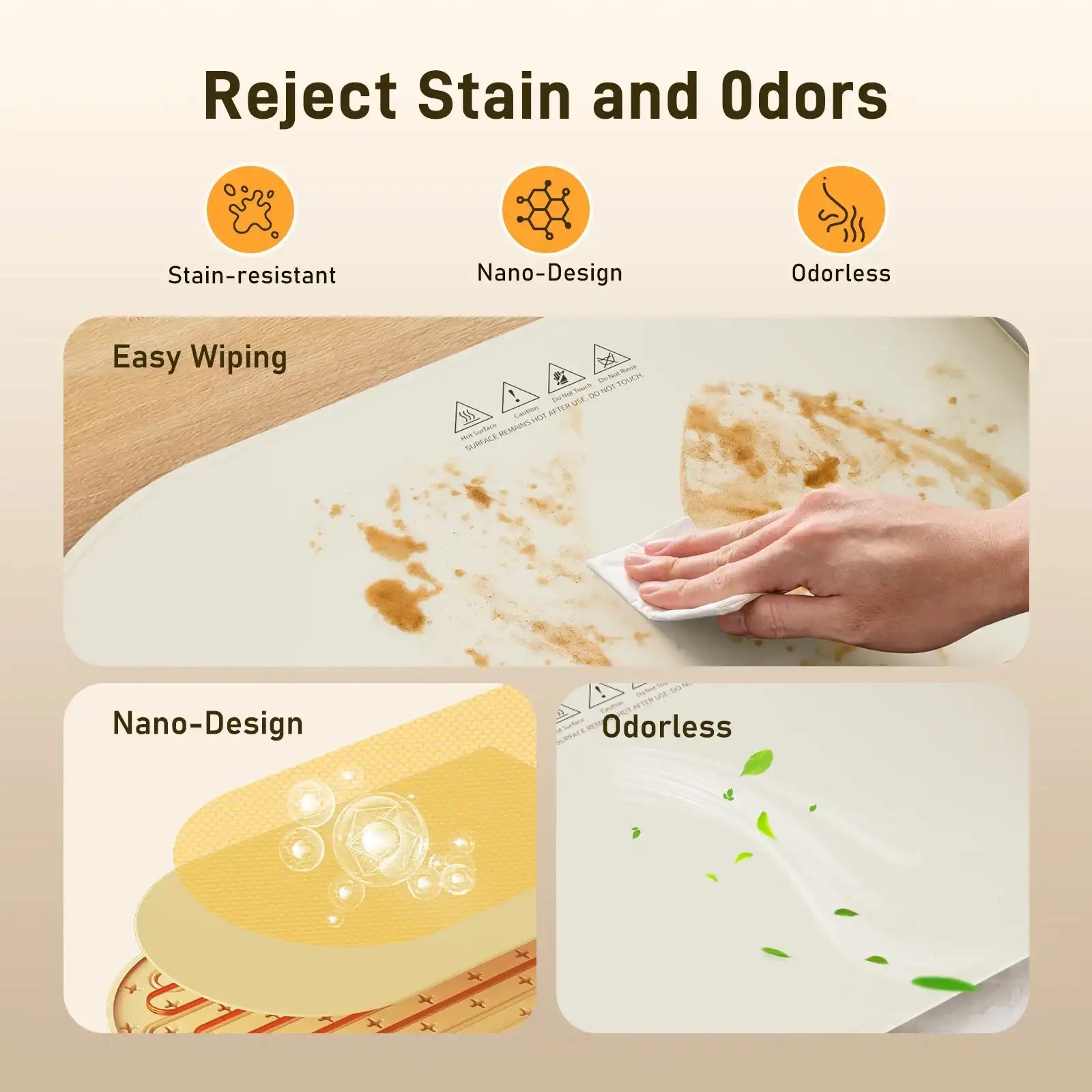 Household Electric Food Warming Tray – Foldable Food Warmer Plate with 4 Adjustable Temperature Settings for Fast & Constant Heating