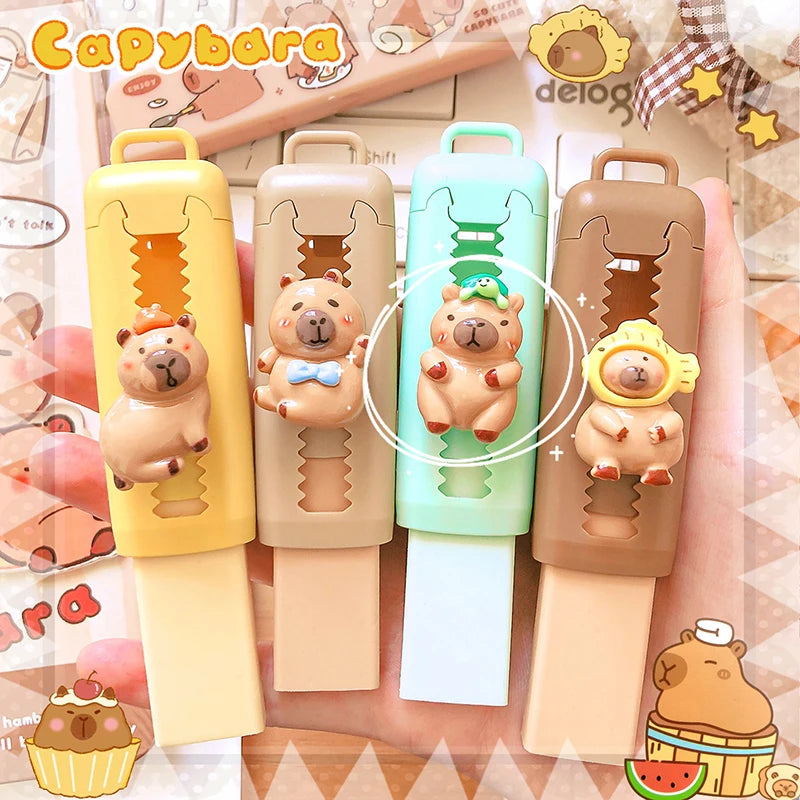 Cute Capybara Eraser – Kawaii Rubber Eraser for Kids, Fun School & Office Supply