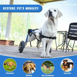 Dog Wheelchair for Back Legs – Adjustable Mobility Support with All-Terrain Tires & Durable Bearings for Large Dogs