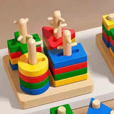 Shape Sorter Educational Toy – Color & Shape Recognition Blocks, Early Learning Montessori Playset for Kids Ages 3–6