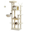 Large Cat Tree Tower for Indoor Cats – Multi-Level Plush Cat Condo with Scratching Posts, Boards, Perches & Caves