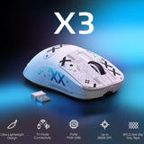 Attack Shark X3 Wireless Gaming Mouse – 49g Lightweight Tri-Mode Mouse with PAW3395 26K DPI Sensor, 200h Battery & 5 Buttons