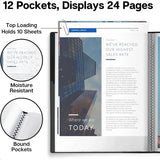 Professional Presentation Binder – 12-Pocket Portfolio Folder with Clear Plastic Sleeves (8.5" x 11") 🗂️