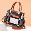 Elegant designer women’s handbag – PU leather crossbody messenger bag with top-handle tote design & fluffy keychain accessory