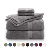 6-Piece 600 GSM 100% Cotton Towel Set – Ultra-Absorbent, Soft Bath Towels for Shower & Pool
